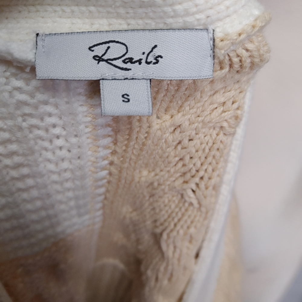 Rails Reese patchwork Cable knit cardigan size S - Picture 14 of 15